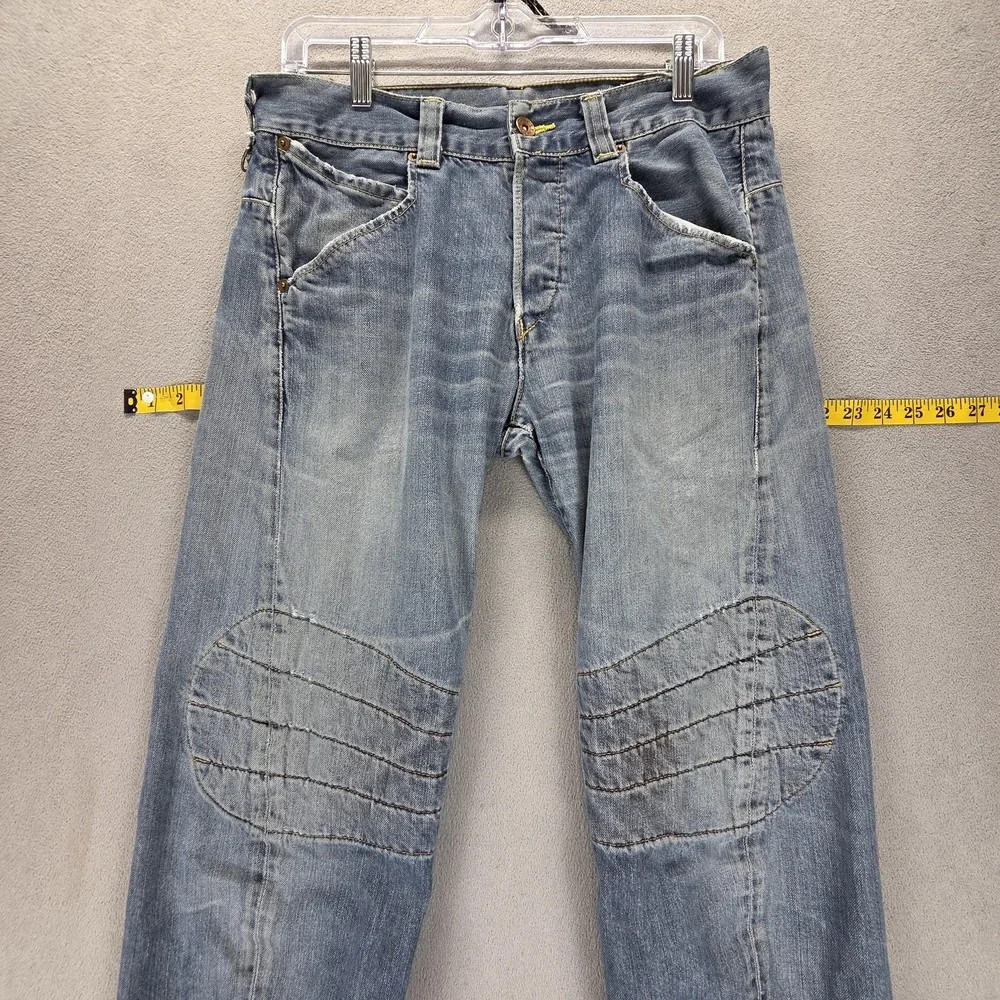 Vintage Levis Engineered Jeans Mens 31x34 Blue Twisted Flap Pocket Double Knee